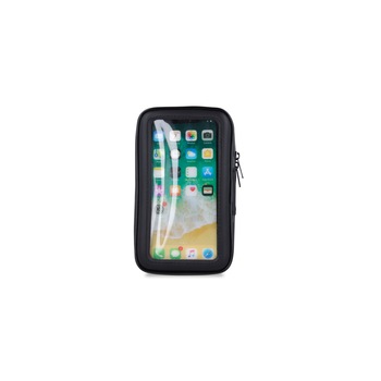 Suport telefon pentru bicicleta cu husa impermeabila, Negru, montare pe coarne, compatibil cu telefoane de pana la 5.6 inch Suport telefon pentru bicicleta cu husa impermeabila, Negru, montare pe coarne, compatibil cu telefoane de pana la 5.6 inch