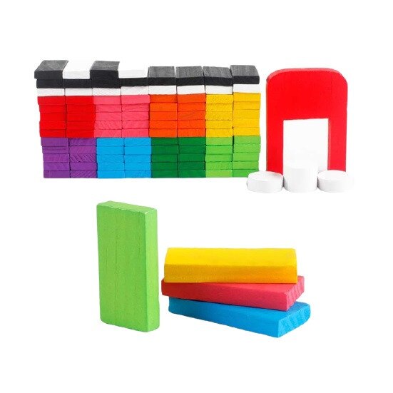 Joc Domino, lemn, Multicolor