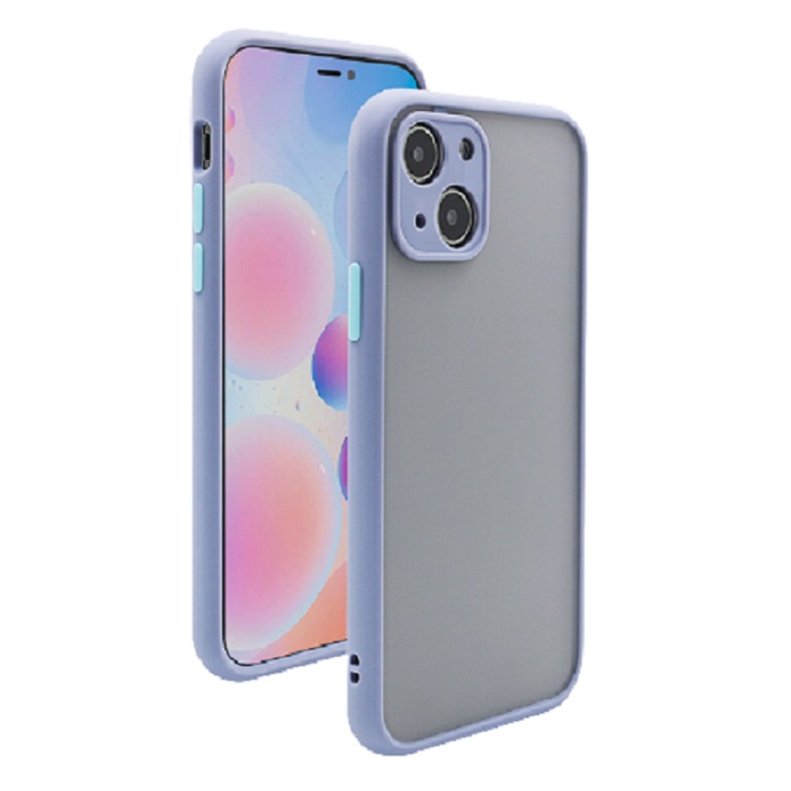 Husa Premium cu protectie la camere si finisaj mat, compatibila cu iPhone 13 Mini / Gri