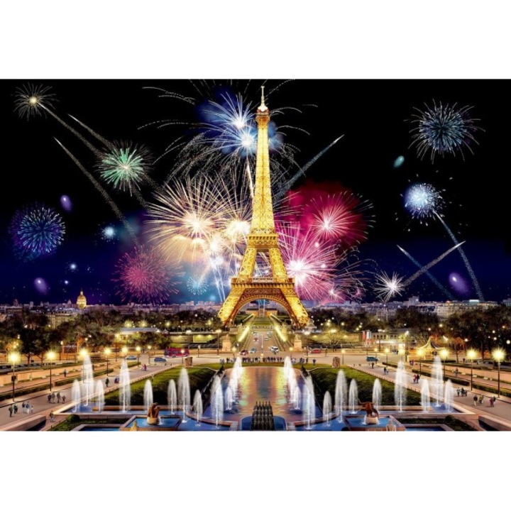 Puzzle Din Lemn PARIS BY NIGHT L, Wooden City, 300 piese