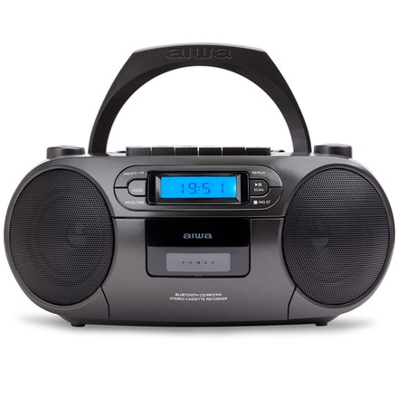 Microsistem audio Aiwa BBTC-550 Boombox, Bluetooth, CD, Caseta, Negru