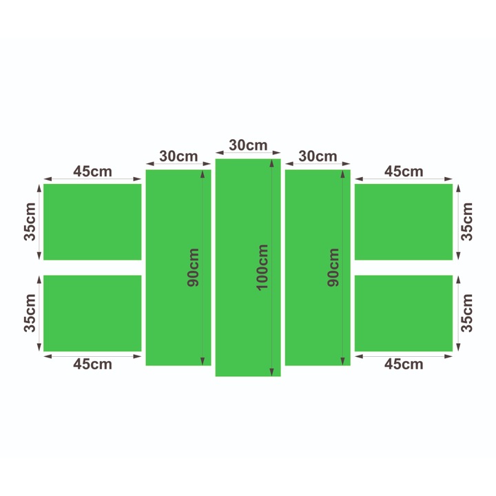 7 db-os Multicanvas festmény készlet, Golden Rose 1 169, UV-nyomat PREMIUM COTTON vászonra (400 g/m2) és fa keretre feszítve (Profil 2X3,6cm), 180x100 cm