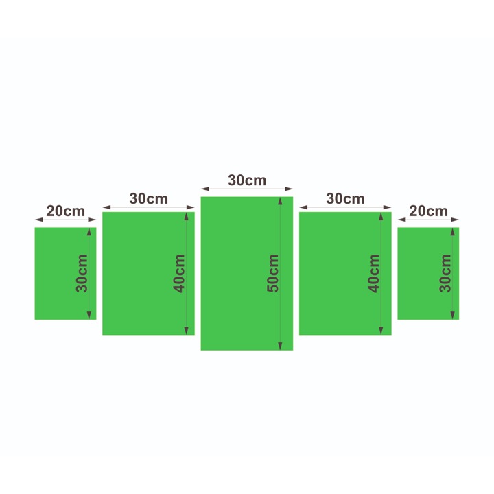 5 db-os Multicanvas festmény készlet, Bitcoin 2 181, UV nyomattal PREMIUM COTTON vászonra (400 g/m2) és fa keretre feszítve (Profil 2X3,6cm), 130x50 cm