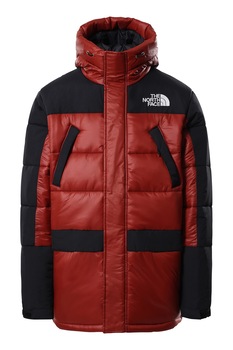 The North Face, Jacheta parka cu gluga si vatelina pentru trekking Hmlyn, Rosu bordeaux/Negru, XS The North Face, Jacheta parka cu gluga si vatelina pentru trekking Hmlyn, Rosu bordeaux/Negru, XS