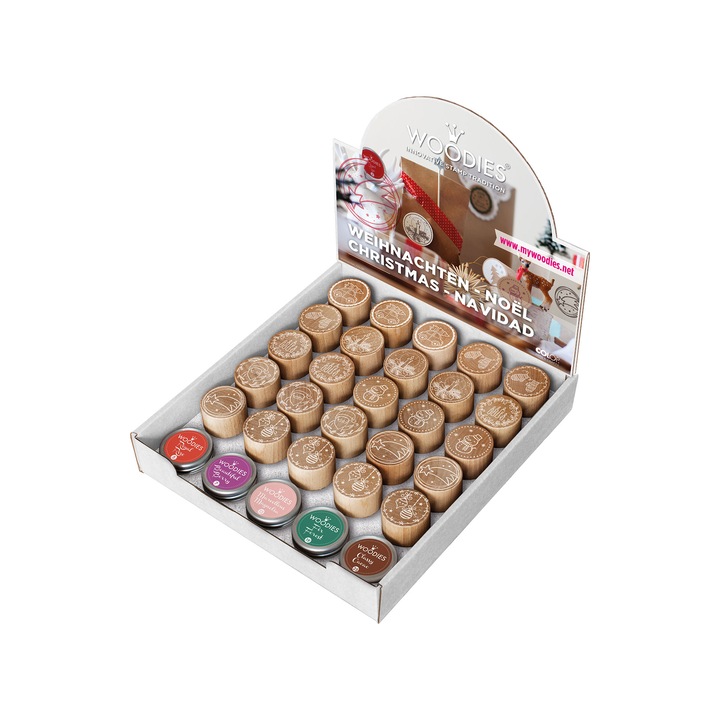 Set 25xStampile, Colop, Lemn, Maro