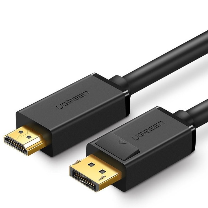 Еднопосочен кабел от DisplayPort към HDMI Ugreen 4K 30Hz 32 AWG 1,5 м черен (DP101 10239)