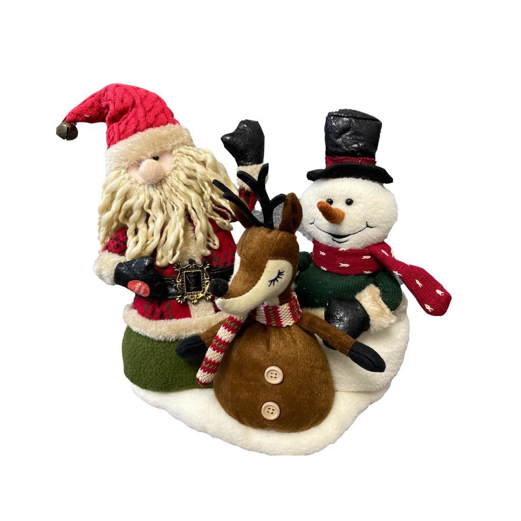 Set familie muzicala, Mos Craciun, Ren, Om de zapada, La Galleria, multicolor, 30 x 28 x 10 cm