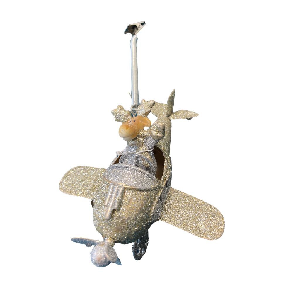 Set 3 accesorii brad La Galleria, auriu, argintiu, 12 x 10 cm