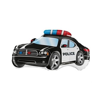 Balon folie mini figurina masina de politie 25 x 37 cm Balon folie mini figurina masina de politie 25 x 37 cm