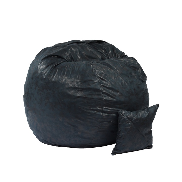 Pufrelax nagy babzsákfotel készlet, King Size díszpárnával, Before Dawn, Premium Textil, memory mix szivacspelyhekkel töltve