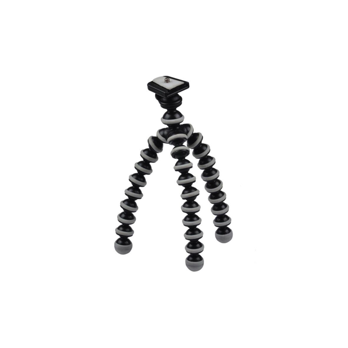 Mini trepied flexibil pentru smartphone, camere video sport, Alb-Negru