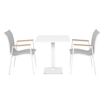 Set gradina/terasa 2 scaune si masa ARAGON/STREAM 70x70x74 alb/gri Set gradina/terasa 2 scaune si masa ARAGON/STREAM 70x70x74 alb/gri