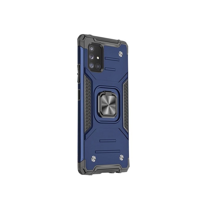 Husa Premium Ring Armor Wozinsky Pentru Samsung Galaxy A02s, Antishock Cu Ring Metalic Pe Spate - Albastru