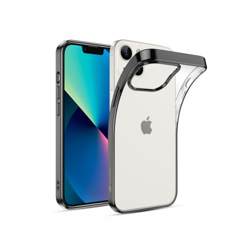 Husa Spate Esr Project Zero Compatibila Cu iPhone 13, Silicon, Negru