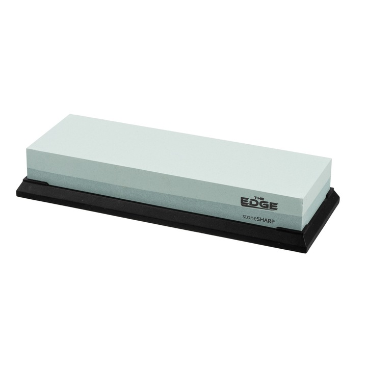 Ascutitor pentru cutite, THE EDGE stoneSHARP 400/1000, Piatra de apa, 18x6 cm, Negru/Verde