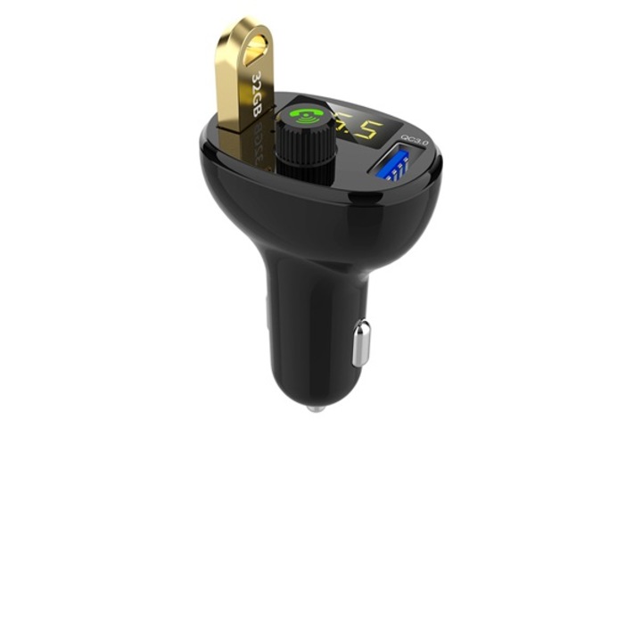 FM модулатор и зарядно за кола с BLUETOOTH V5.0 1 USB Quick Charge 3.0 и 1 USB 2.4A