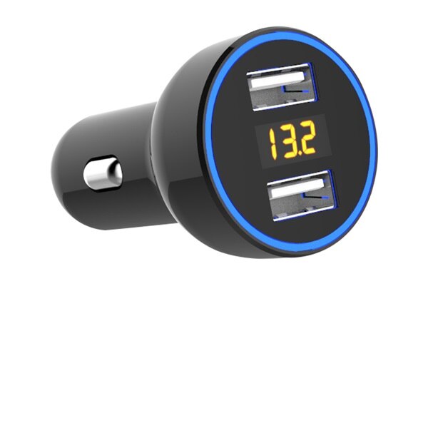 Incarcator auto Quick Charge cu 2 USB QC3.0 cu afisaj TENSIUNE/PUTERE LED