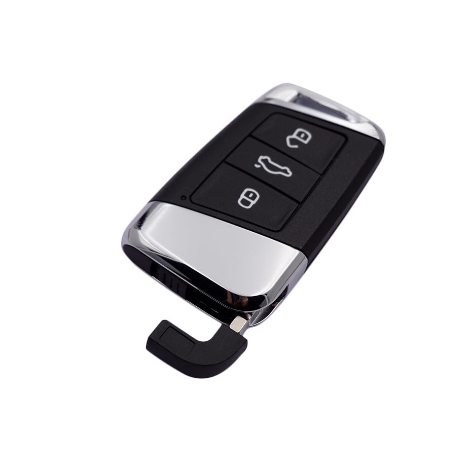 Ontto Cover Portachiavi In TPU Morbido Per VW Passat B8, Magotan, Skoda Superb A7, Kodiaq - Custodia Protettiva Trasparente E Adesiva, Con Portachiavi, Nero
