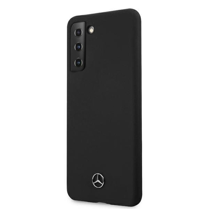 Кейс за Samsung S21, Mercedes, MEHCS21SSILBK, Silicone Collection, Черен