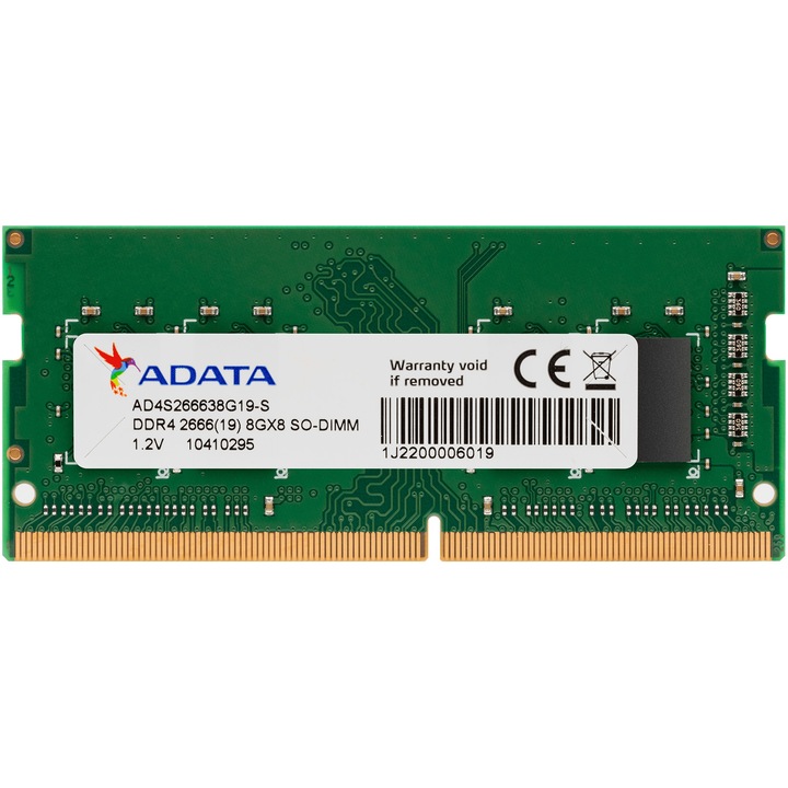 Memorie Laptop ADATA, 8GB DDR4, 2666MHz CL19