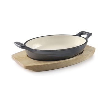 Vas oval din fonta gri pentru specialitati, 700 ml Vas oval din fonta gri pentru specialitati, 700 ml