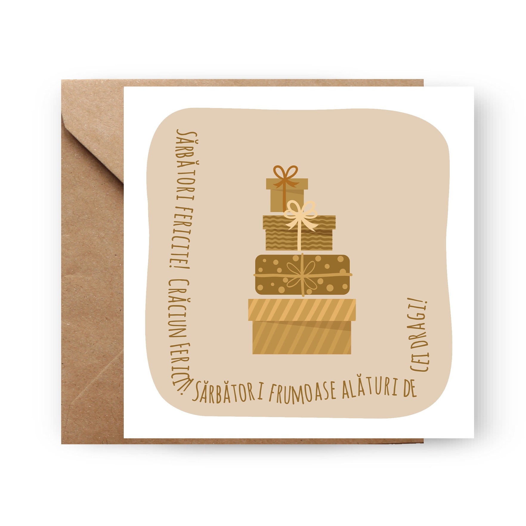 Felicitare de Craciun, Genette's ideas, Cadou Craciun, 130x130mm