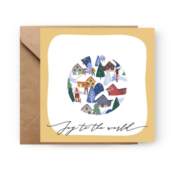 Felicitare de Craciun, Genette's ideas, Joy Joy Joy, 130x130mm Felicitare de Craciun, Genette's ideas, Joy Joy Joy, 130x130mm