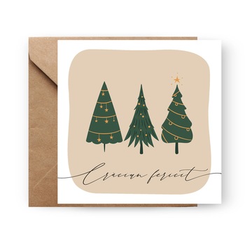 Felicitare de Craciun, Genette's ideas, Craciun Brazi, 130x130mm Felicitare de Craciun, Genette's ideas, Craciun Brazi, 130x130mm