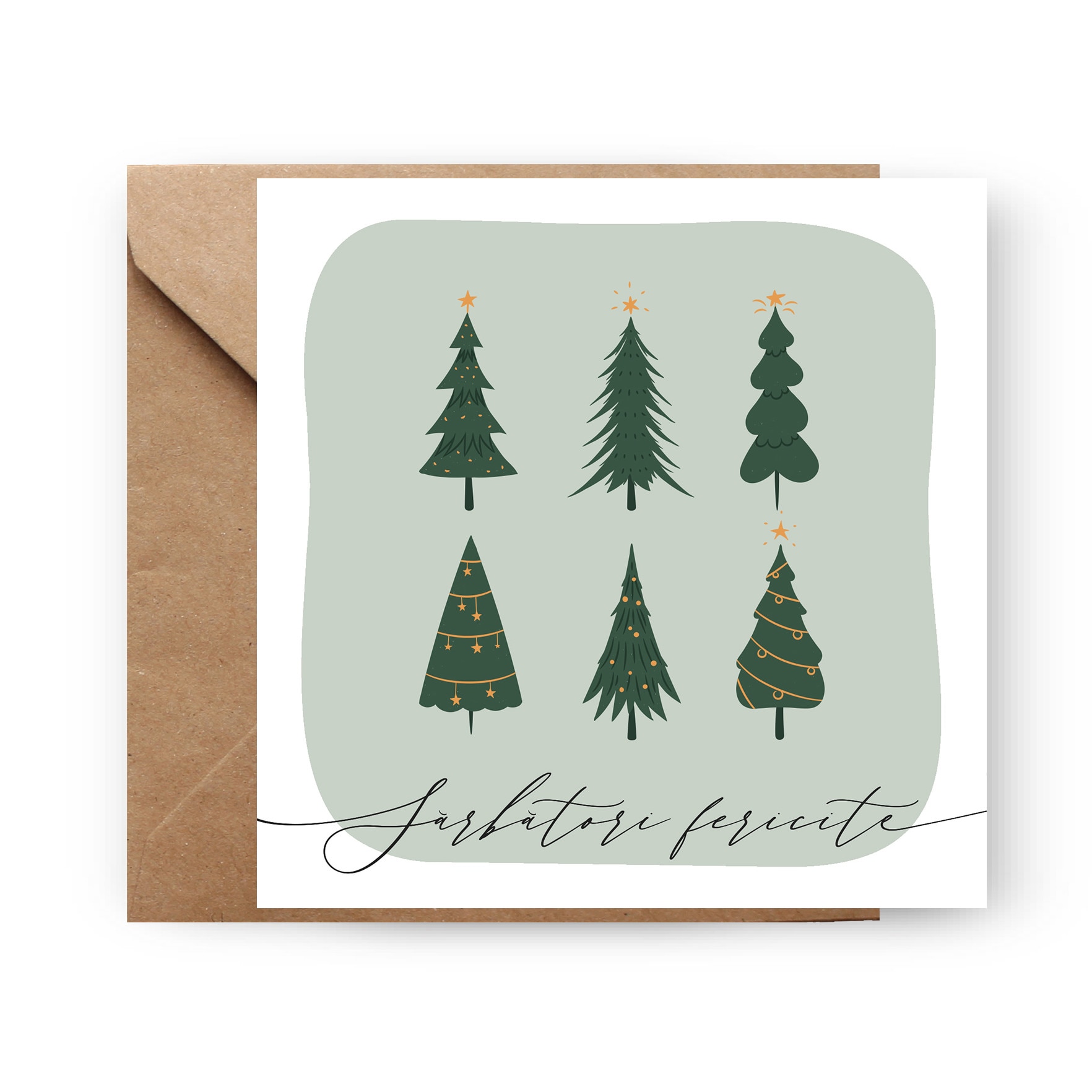 Felicitare de Craciun, Genette's ideas, Sarbatori fericite, 130x130mm