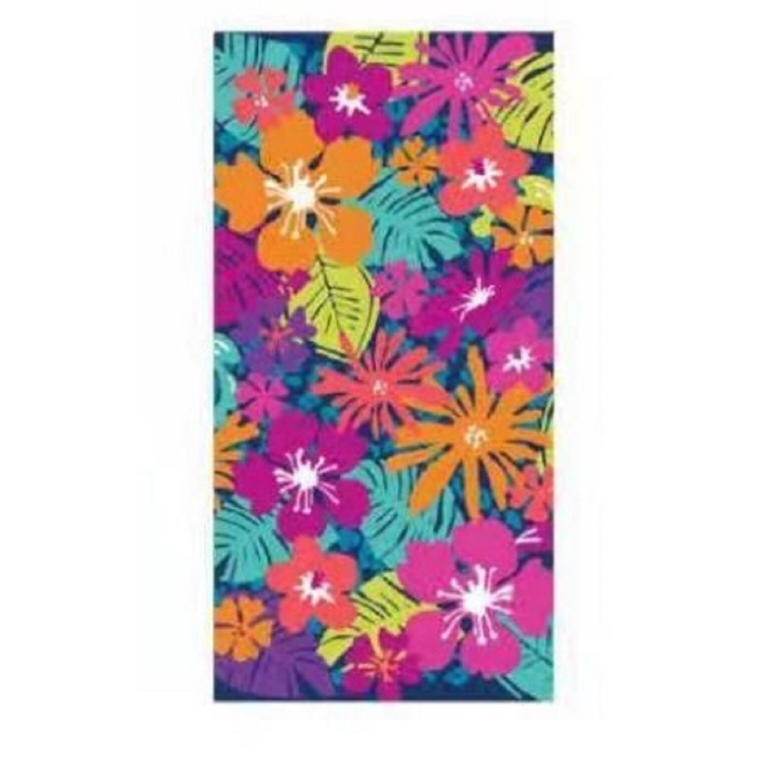 Prosop plaja , 70x150cm, microfibra, multicolor, gramaj 275 g, model flori