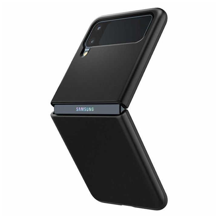 Кейс за Samsung Galaxy Flip 3, Aziao Optim Technology, Top Protection, черен