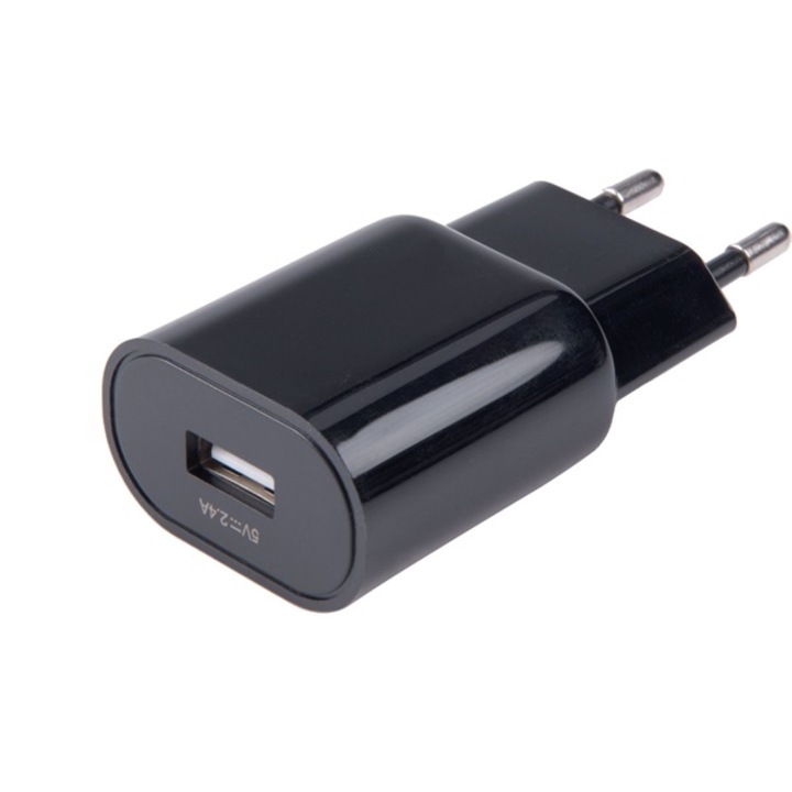Extol energy hálózati USB töltő adapter, 2,4A / 12W, kábel nélkül (42086)