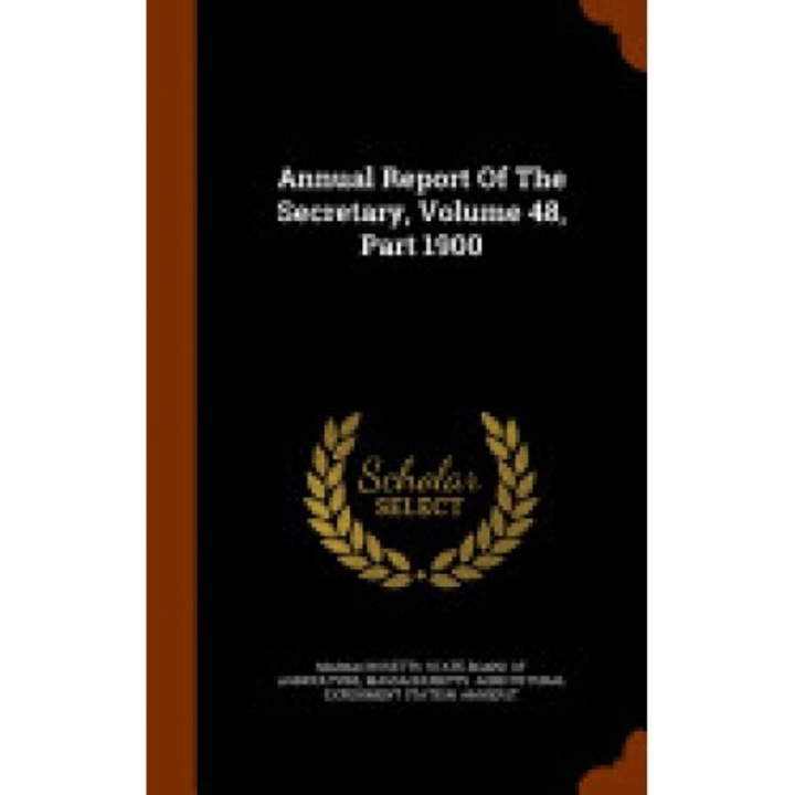 Annual Report of the Secretary, Volume 48, Part 1900