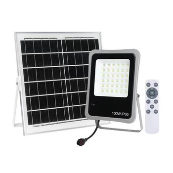 Proiector LED solar cu telecomanda putere de 100w Proiector LED solar cu telecomanda putere de 100w