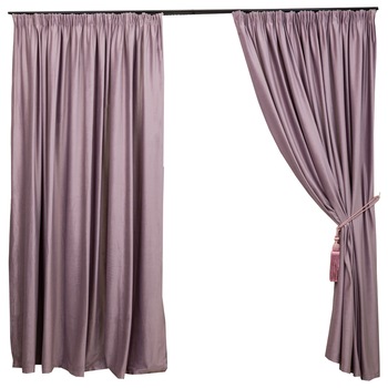 Set doua draperii Hiko COMFY catifea roz pudra 2x140x245cm, cu rejansa Set doua draperii Hiko COMFY catifea roz pudra 2x140x245cm, cu rejansa
