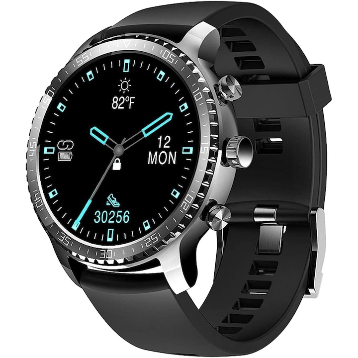 Часовник Smartwatch Tinwoo, Безжично зареждане, Метална рамка, Фитнес тракер, Измерване на сърдечния ритъм по време на сън, Сензорен екран 1,3 инча