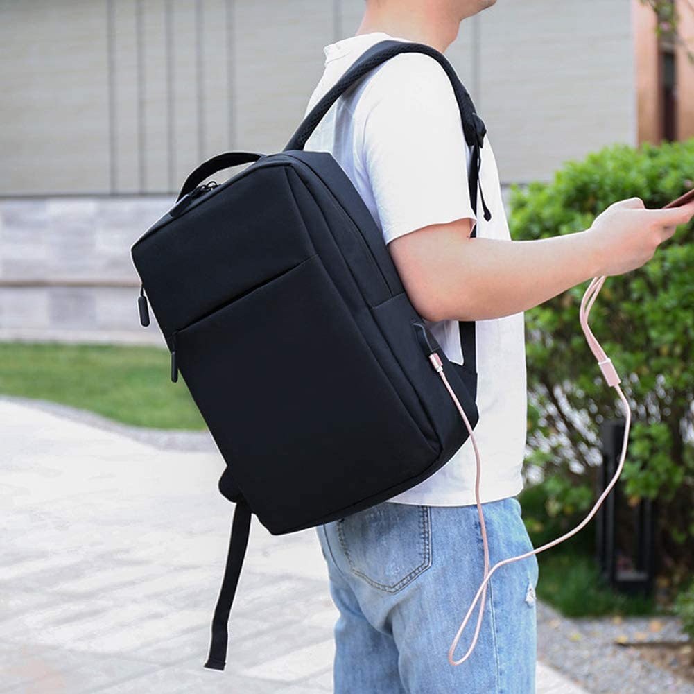 Rucsac pentru laptop, Port de Incarcare USB, Rezistenta la apa, 15,6 inchi, Negru