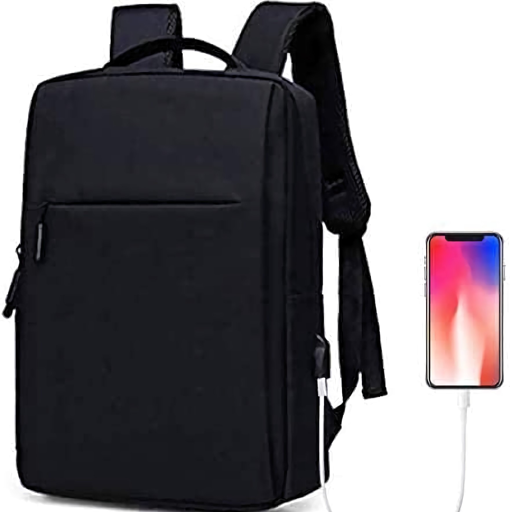 Rucsac pentru laptop, Port de Incarcare USB, Rezistenta la apa, 15,6 inchi, Negru