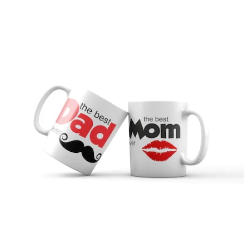 Set 2 cani ceramice albe personalizate 