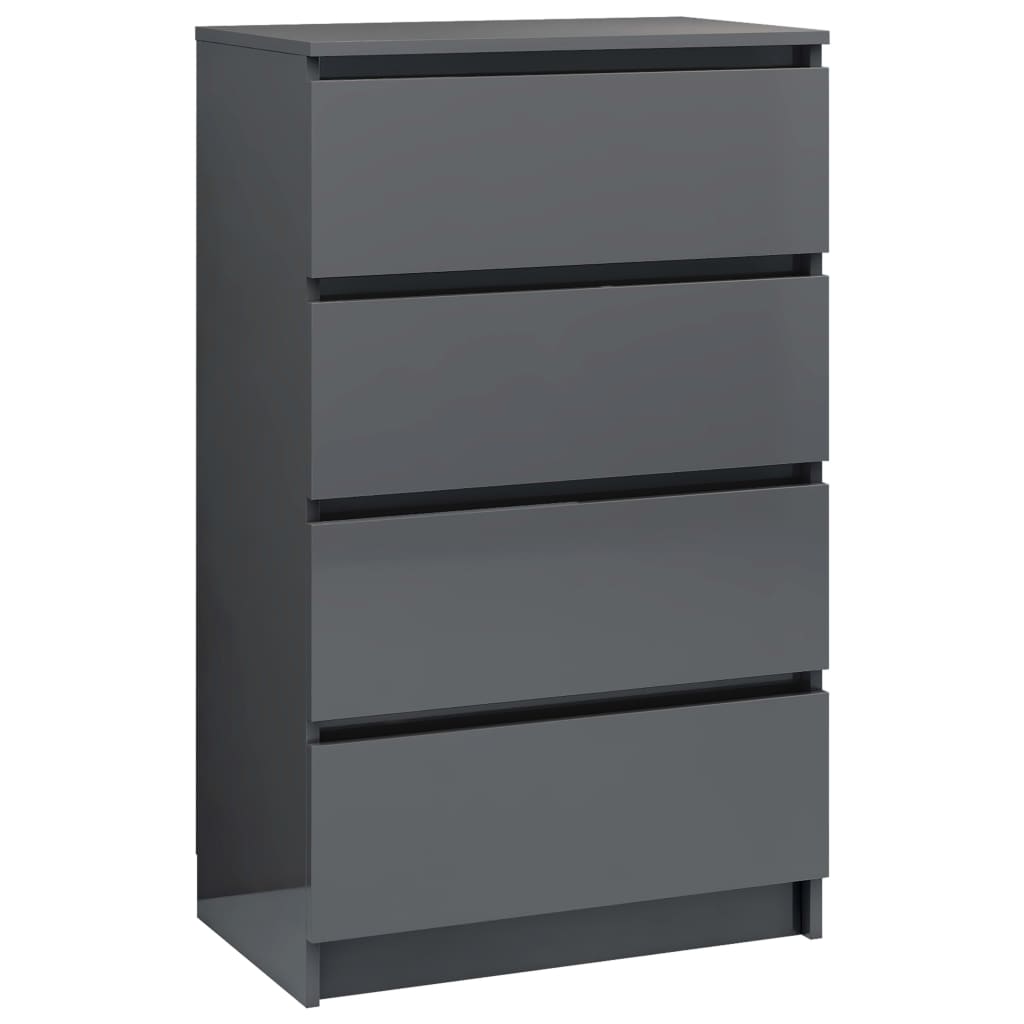 Servanta, gri extralucios, 60 x 35 x 98,5 cm, PAL 800539