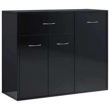 Servanta, negru extralucios, 88 x 30 x 70 cm, PAL 800682 Servanta, negru extralucios, 88 x 30 x 70 cm, PAL 800682