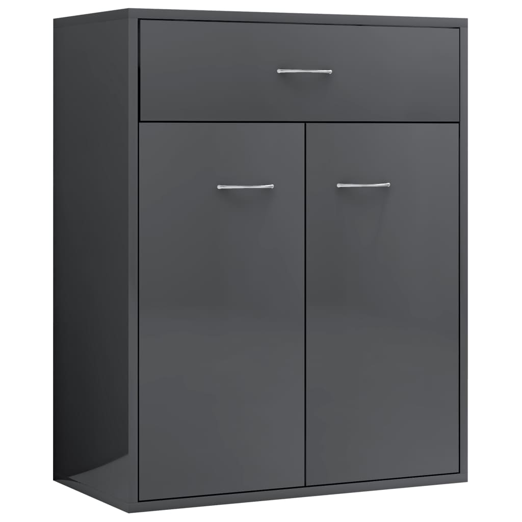 Servanta, gri extralucios, 60 x 30 x 75 cm, PAL 800719