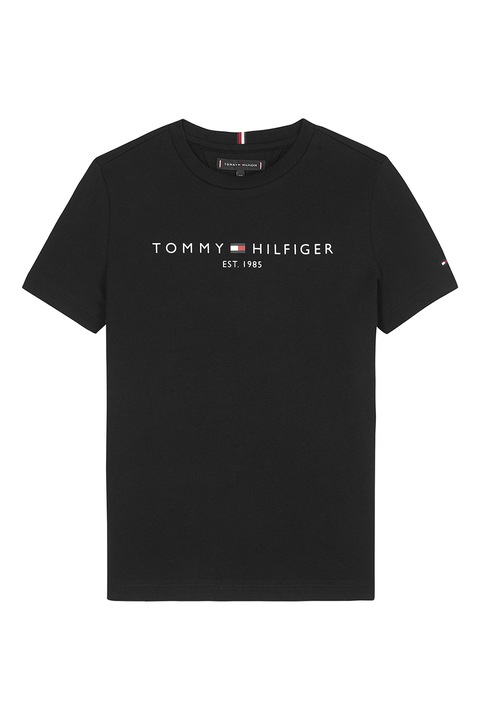 Tommy Hilfiger, Tricou din bumbac organic, Negru
