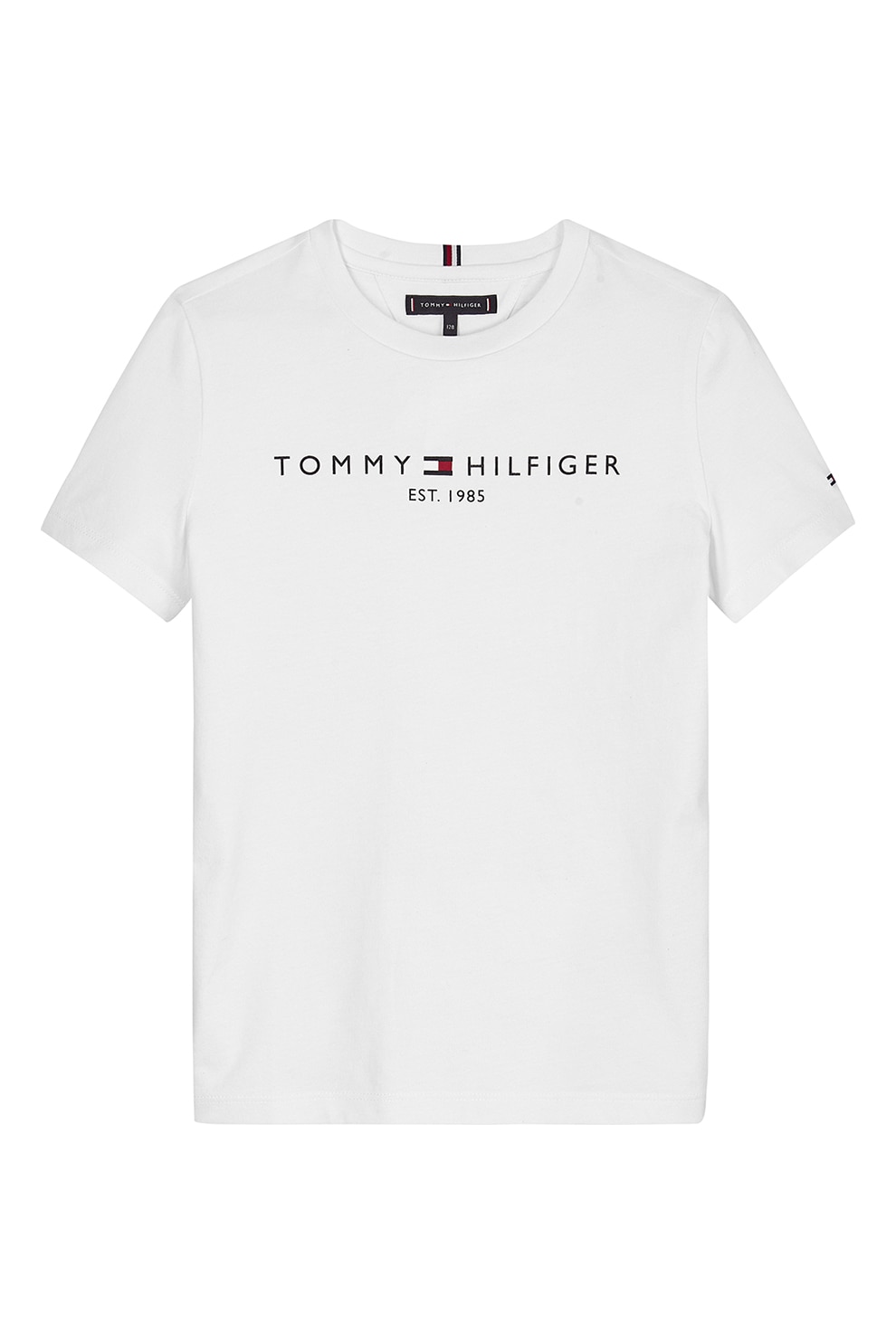 Tommy Hilfiger, Tricou din bumbac organic, Alb, 128 CM
