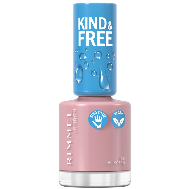 Rimmel Kind & Free körömlakk, 8 ml, 154 Milky bare