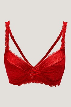 LC WAIKIKI, Sutien cu dantela si bretele ajustabile, Rosu vermilion LC WAIKIKI, Sutien cu dantela si bretele ajustabile, Rosu vermilion