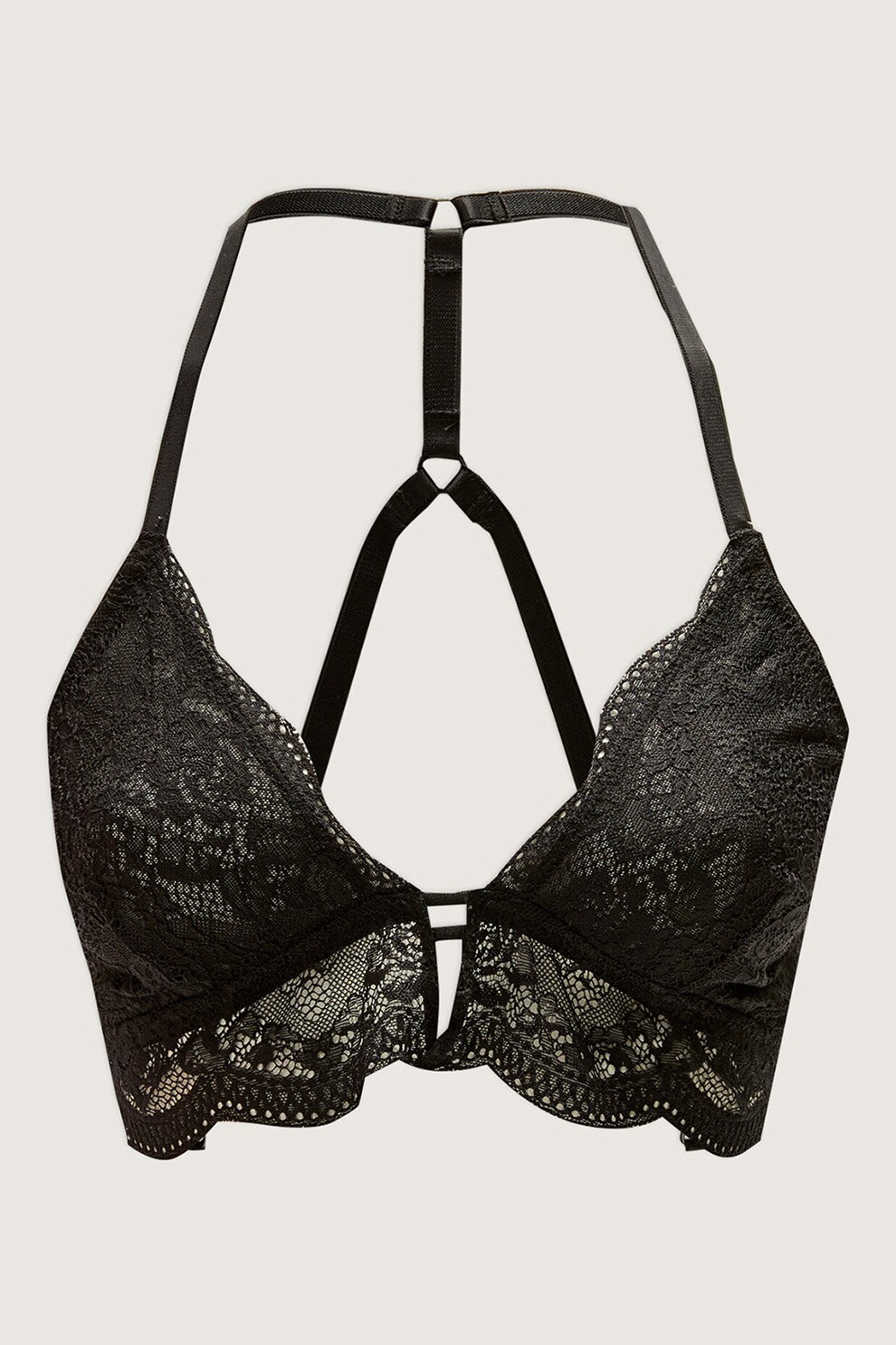 LC WAIKIKI, Sutien fara sustinere metalica si dantela, Negru