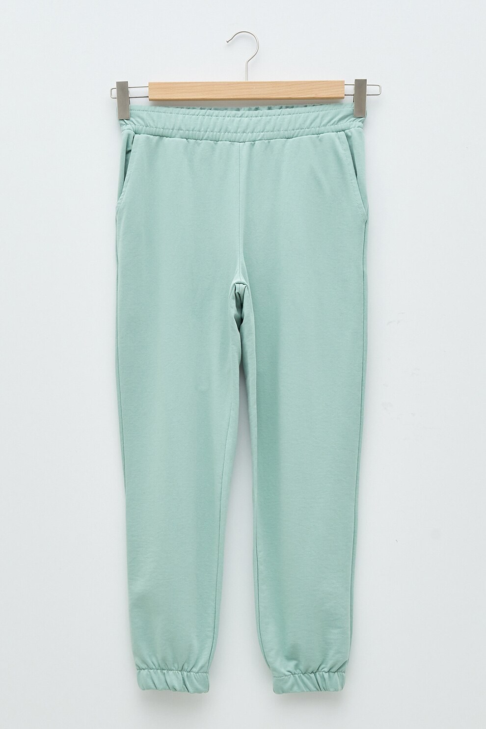 LC WAIKIKI, Pantaloni sport cu talie inalta, Verde menta