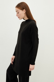 LC WAIKIKI, Pulover lung cu maneci cazute, Negru LC WAIKIKI, Pulover lung cu maneci cazute, Negru
