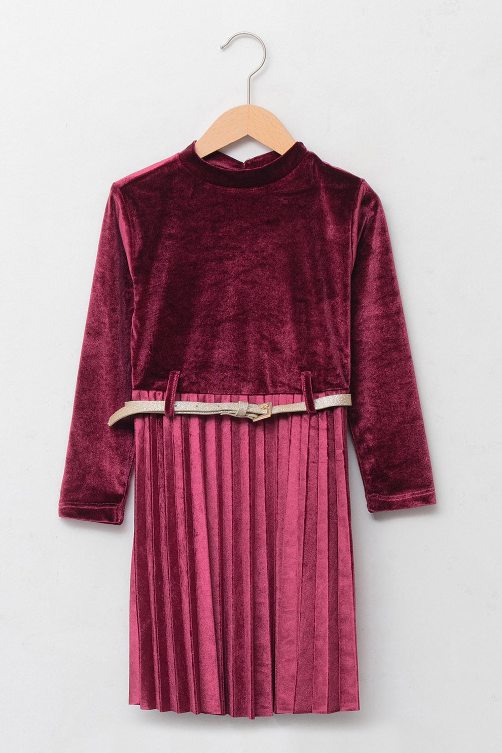 LC WAIKIKI, Rochie midi evazata cu aspect catifelat, Violet tyrian